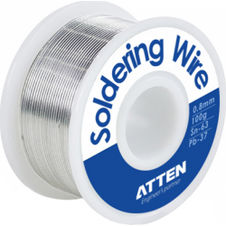 ATTEN Soldering Wire Blue 0.8-100 κόλληση για ηλεκτρικό κολλητήρι και αερίου 0.8mm 100gr Sn63 Pb37 χειροτεχνίες μοντελισμό